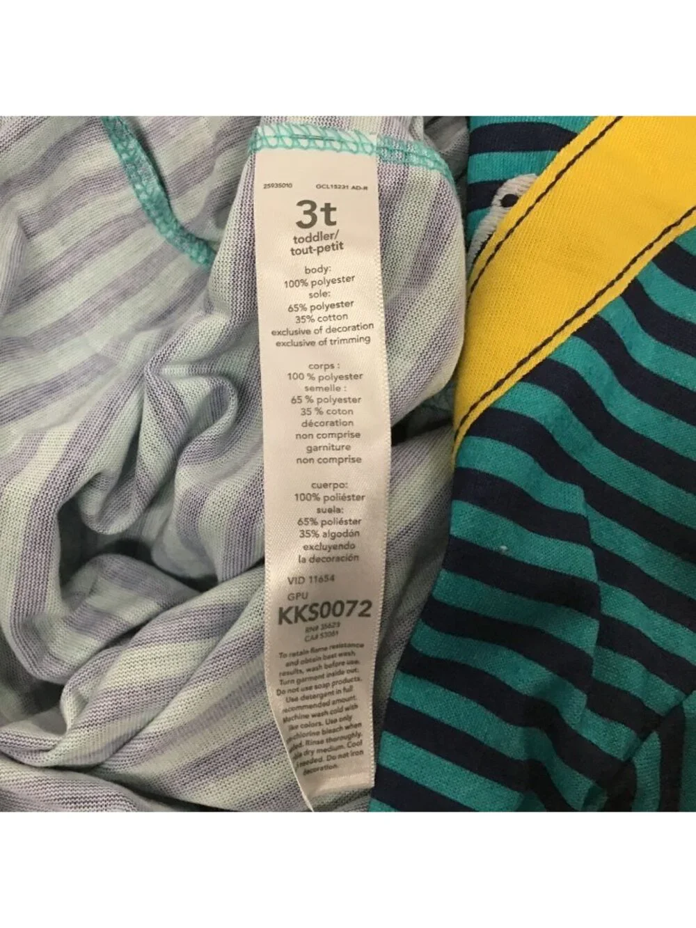 Carters 3T Striped Excavator Graphic Footed Pajamas
